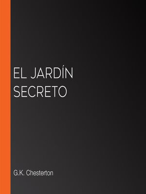 cover image of El jardín secreto